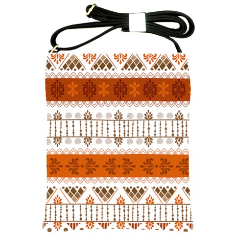 Ethnic Traditional Seamless Pattern Shoulder Sling Bag from ArtsNow.com Front