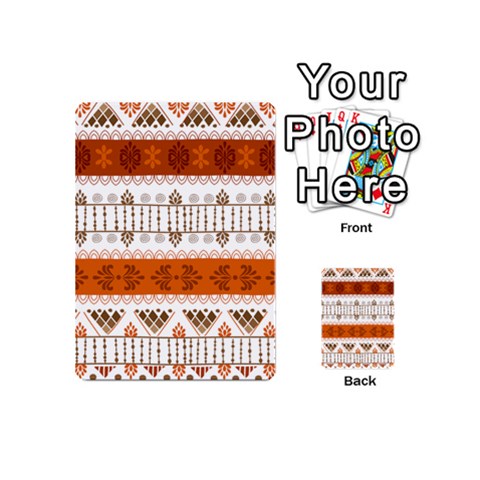 Ethnic Traditional Seamless Pattern Playing Cards 54 Designs (Mini) from ArtsNow.com Back