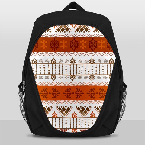 Ethnic Traditional Seamless Pattern Backpack Bag from ArtsNow.com Front