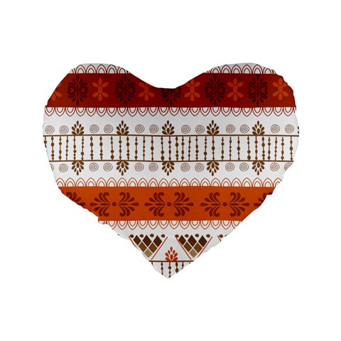 Ethnic Traditional Seamless Pattern Standard 16  Premium Heart Shape Cushions from ArtsNow.com Back