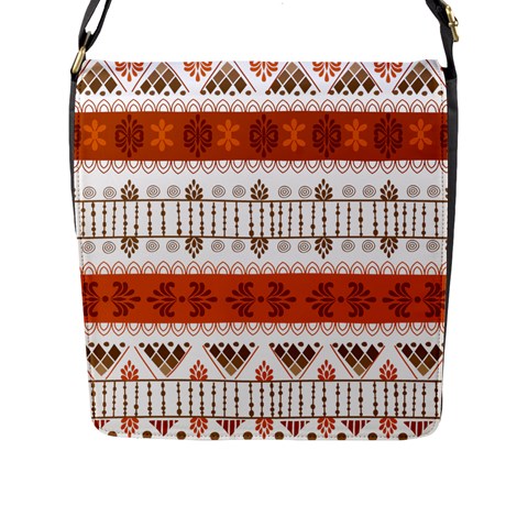 Ethnic Traditional Seamless Pattern Flap Closure Messenger Bag (L) from ArtsNow.com Front