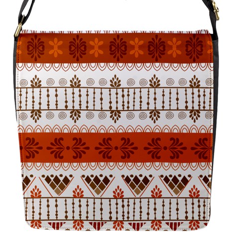 Ethnic Traditional Seamless Pattern Flap Closure Messenger Bag (S) from ArtsNow.com Front