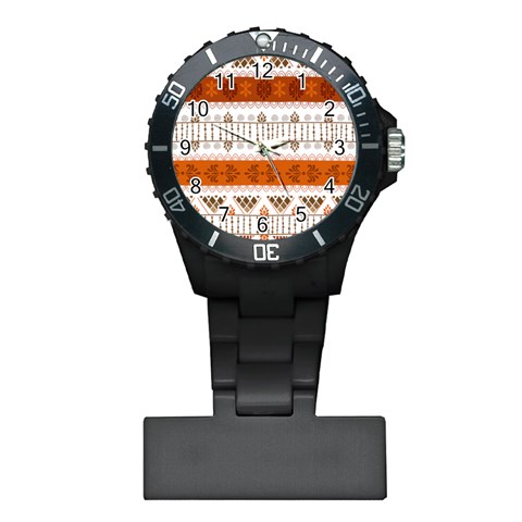 Ethnic Traditional Seamless Pattern Plastic Nurses Watch from ArtsNow.com Front