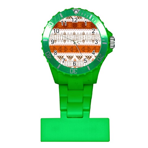 Ethnic Traditional Seamless Pattern Plastic Nurses Watch from ArtsNow.com Front