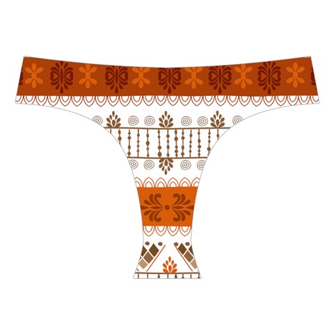 Ethnic Traditional Seamless Pattern Cross Back Hipster Bikini Set from ArtsNow.com Front Under