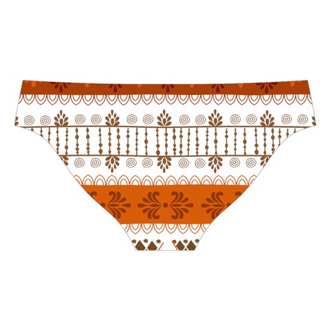 Ethnic Traditional Seamless Pattern Cross Back Hipster Bikini Set from ArtsNow.com Back Under