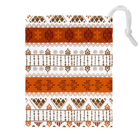 Ethnic Traditional Seamless Pattern Drawstring Pouch (5XL) from ArtsNow.com Front