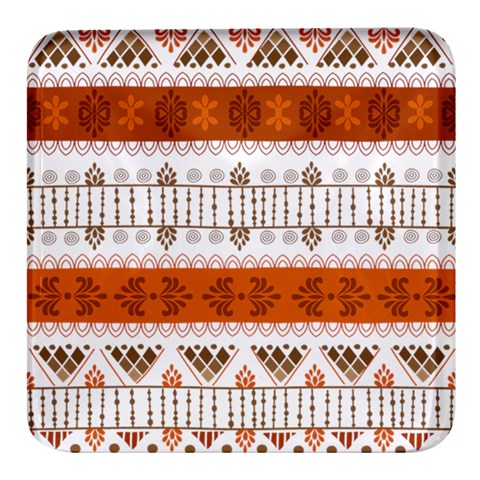 Ethnic Traditional Seamless Pattern Square Glass Fridge Magnet (4 pack) from ArtsNow.com Front