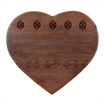 Ethnic Traditional Seamless Pattern Heart Wood Jewelry Box