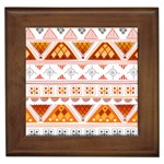 Bright Aztec Ethnic Seamless Pattern Framed Tile