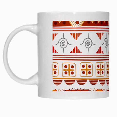 Bright Aztec Ethnic Seamless Pattern White Mug from ArtsNow.com Left