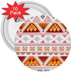 Bright Aztec Ethnic Seamless Pattern 3  Buttons (10 pack) 