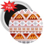 Bright Aztec Ethnic Seamless Pattern 3  Magnets (10 pack) 