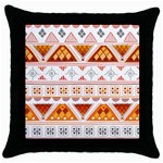 Bright Aztec Ethnic Seamless Pattern Throw Pillow Case (Black)