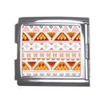 Bright Aztec Ethnic Seamless Pattern Mega Link Italian Charm (18mm)