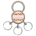 Bright Aztec Ethnic Seamless Pattern 3-Ring Key Chain