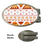 Bright Aztec Ethnic Seamless Pattern Money Clips (Oval) 