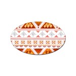 Bright Aztec Ethnic Seamless Pattern Sticker (Oval)