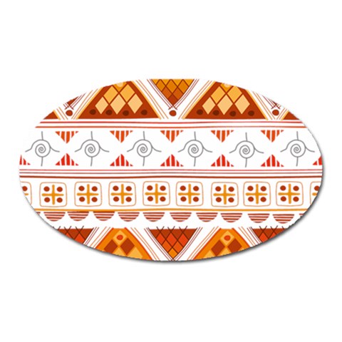 Bright Aztec Ethnic Seamless Pattern Oval Magnet from ArtsNow.com Front