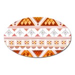 Bright Aztec Ethnic Seamless Pattern Oval Magnet