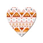 Bright Aztec Ethnic Seamless Pattern Heart Magnet