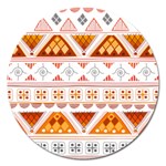 Bright Aztec Ethnic Seamless Pattern Magnet 5  (Round)