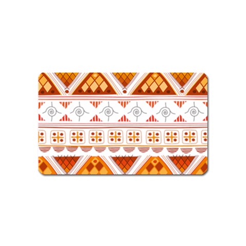 Bright Aztec Ethnic Seamless Pattern Magnet (Name Card) from ArtsNow.com Front