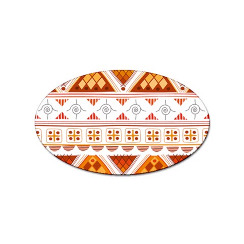 Bright Aztec Ethnic Seamless Pattern Sticker Oval (100 pack) from ArtsNow.com Front