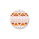 Bright Aztec Ethnic Seamless Pattern Golf Ball Marker