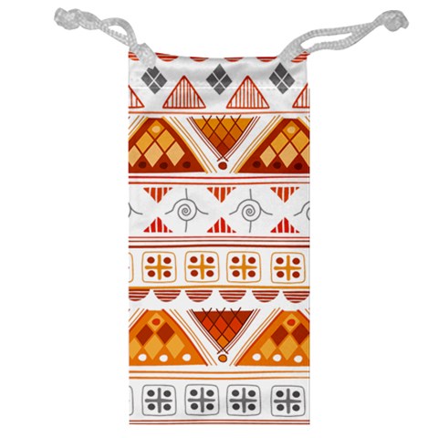 Bright Aztec Ethnic Seamless Pattern Jewelry Bag from ArtsNow.com Front