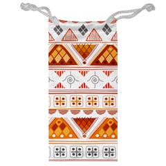 Bright Aztec Ethnic Seamless Pattern Jewelry Bag from ArtsNow.com Front