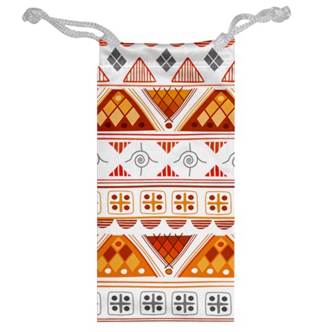 Bright Aztec Ethnic Seamless Pattern Jewelry Bag from ArtsNow.com Back