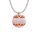 Bright Aztec Ethnic Seamless Pattern 1  Button Necklace