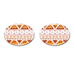 Bright Aztec Ethnic Seamless Pattern Cufflinks (Oval)