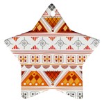 Bright Aztec Ethnic Seamless Pattern Star Ornament (Two Sides)