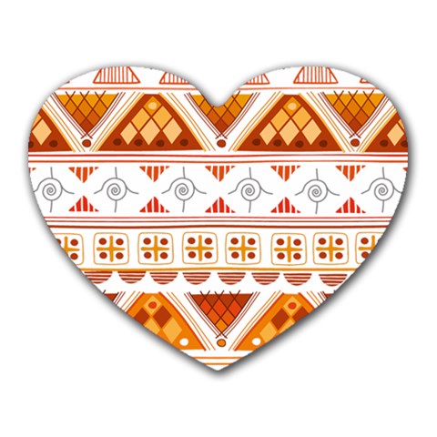 Bright Aztec Ethnic Seamless Pattern Heart Mousepad from ArtsNow.com Front