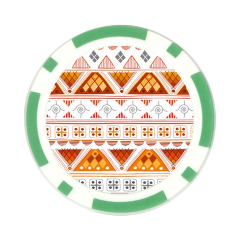 Bright Aztec Ethnic Seamless Pattern Poker Chip Card Guard (10 pack) from ArtsNow.com Front