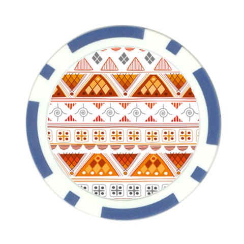 Bright Aztec Ethnic Seamless Pattern Poker Chip Card Guard (10 pack) from ArtsNow.com Front