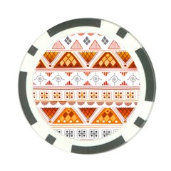 Bright Aztec Ethnic Seamless Pattern Poker Chip Card Guard (10 pack) from ArtsNow.com Front