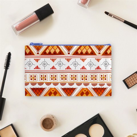 Bright Aztec Ethnic Seamless Pattern Cosmetic Bag (Small) from ArtsNow.com Front