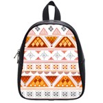 Bright Aztec Ethnic Seamless Pattern School Bag (Small)