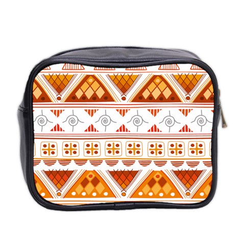 Bright Aztec Ethnic Seamless Pattern Mini Toiletries Bag (Two Sides) from ArtsNow.com Back