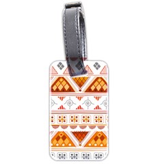 Bright Aztec Ethnic Seamless Pattern Luggage Tag (two sides) from ArtsNow.com Back