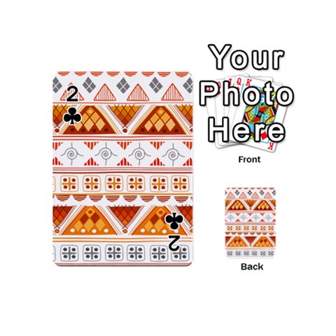 Bright Aztec Ethnic Seamless Pattern Playing Cards 54 Designs (Mini) from ArtsNow.com Front - Club2