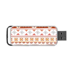 Bright Aztec Ethnic Seamless Pattern Portable USB Flash (Two Sides) from ArtsNow.com Front