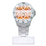 Bright Aztec Ethnic Seamless Pattern Plastic Nurses Watch