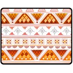 Bright Aztec Ethnic Seamless Pattern Two Sides Fleece Blanket (Medium)