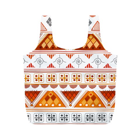 Bright Aztec Ethnic Seamless Pattern Full Print Recycle Bag (M) from ArtsNow.com Front