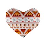 Bright Aztec Ethnic Seamless Pattern Standard 16  Premium Flano Heart Shape Cushions