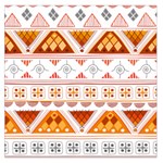 Bright Aztec Ethnic Seamless Pattern Square Satin Scarf (36  x 36 )